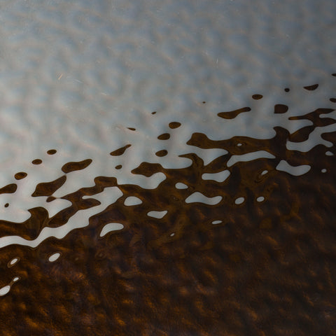 Modrest Pyrite Modern Brown Glass & Rosegold Rectangular Dining Table Model VGEW-F2133EG