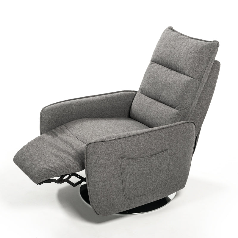 Divani Casa Fairfax Modern Grey Fabric Recliner Chair Model VGMB-R033-GRY