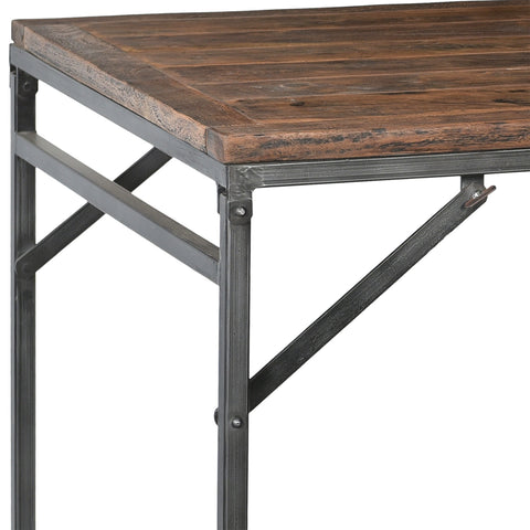 Bernal Teak Wood and Iron Dining Table