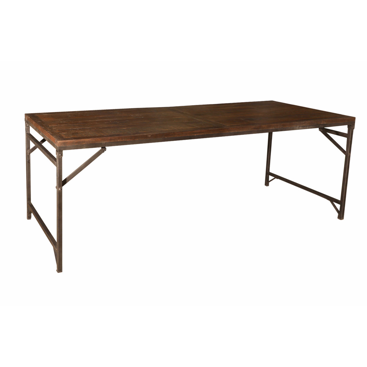 Bernal Teak Wood and Iron Dining Table