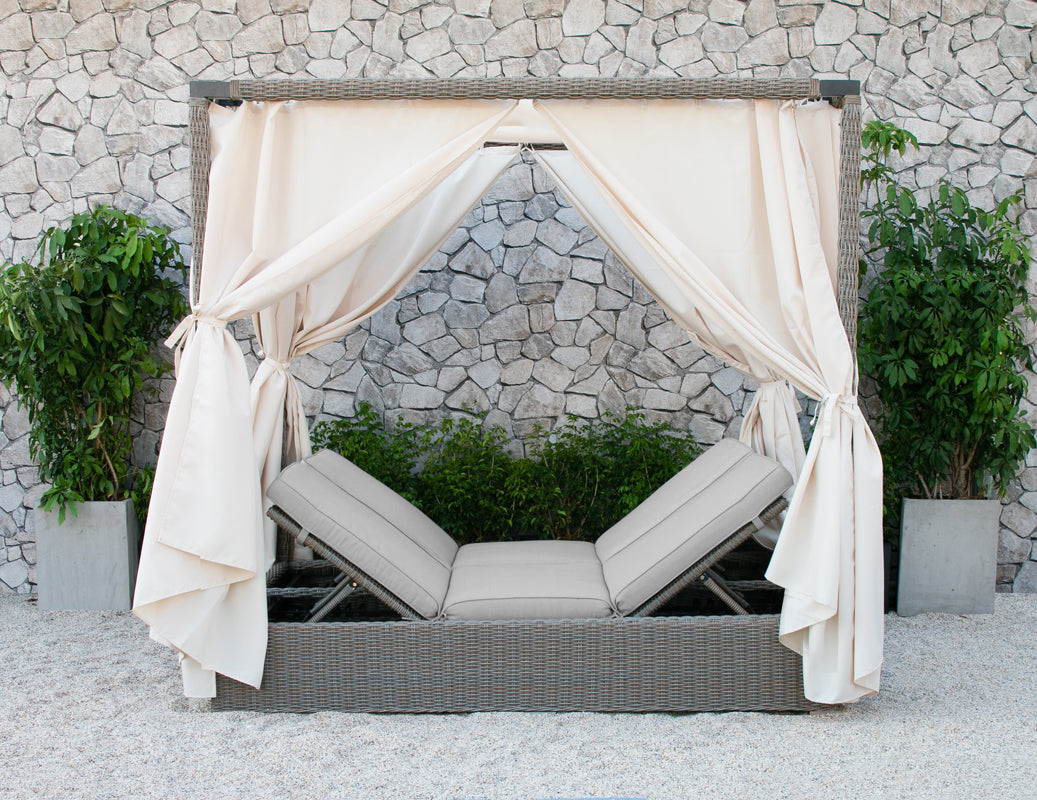 Renava Marin Outdoor Beige Canopy Sunbed Model VGATRABD-106-BGE