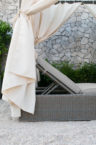 Divani Casa Marin Outdoor Beige Canopy Sunbed By VIG Furniture