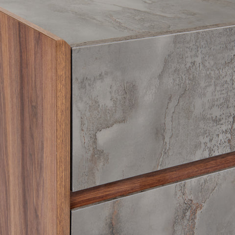 Nova Domus Rado Modern Walnut & Stucco Nightstand Model VGACRADO-NS