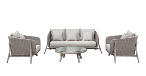 Divani Casa Carillo Outdoor Beige Wicker Sofa Set By VIG Furniture