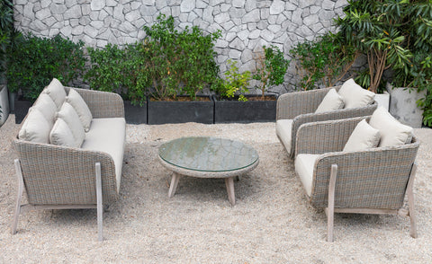 Divani Casa Carillo Outdoor Beige Wicker Sofa Set By VIG Furniture