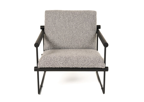 Modrest Ravina Modern Grey Fabric & Black Accent Chair Model VGHM-ST266-GRY