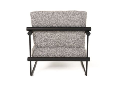 Modrest Ravina Modern Grey Fabric & Black Accent Chair Model VGHM-ST266-GRY
