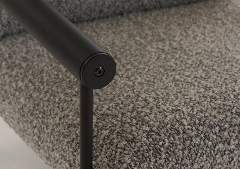 Modrest Ravina Modern Grey Fabric & Black Accent Chair Model VGHM-ST266-GRY