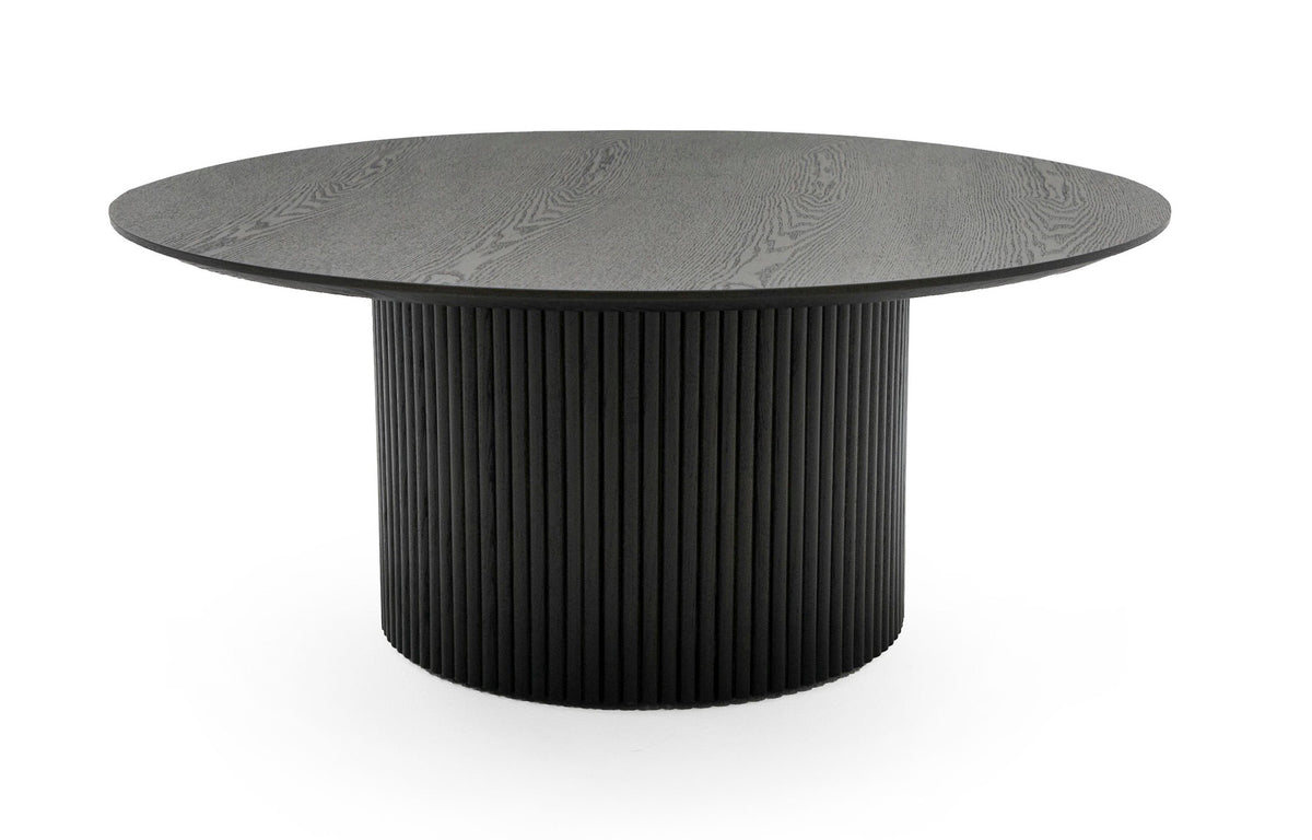 Modrest - Rawlins Modern Mid Century Black Ash Round Coffee Table