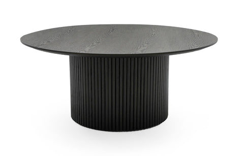 Modrest - Rawlins Modern Mid Century Black Ash Round Coffee Table