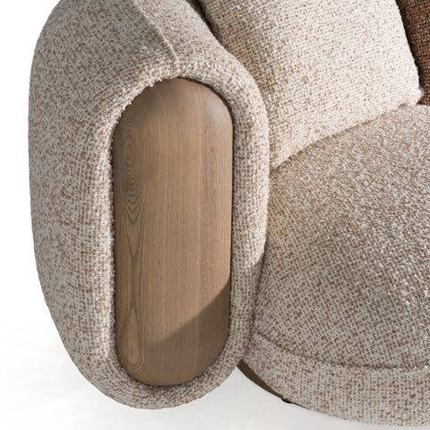 Divani Casa Raywood Modern Multicolered Boucle Fabric & Ash Sofa Model VGCS-SF-24107-SOFA