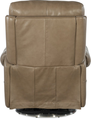 Hooker Furniture Living Room Sterling Swivel Power Recliner with Power Headrest