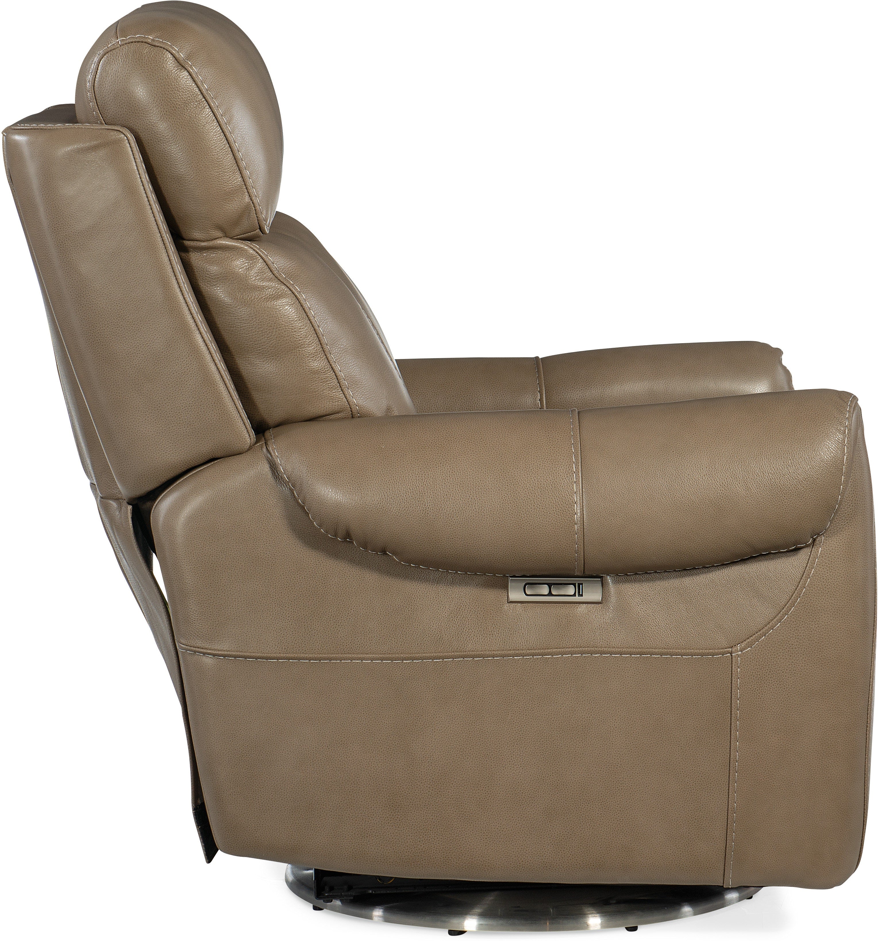 Hooker Furniture Living Room Sterling Swivel Power Recliner with Power Headrest