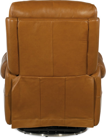 Hooker Furniture Living Room Sterling Swivel Power Recliner with Power Headrest