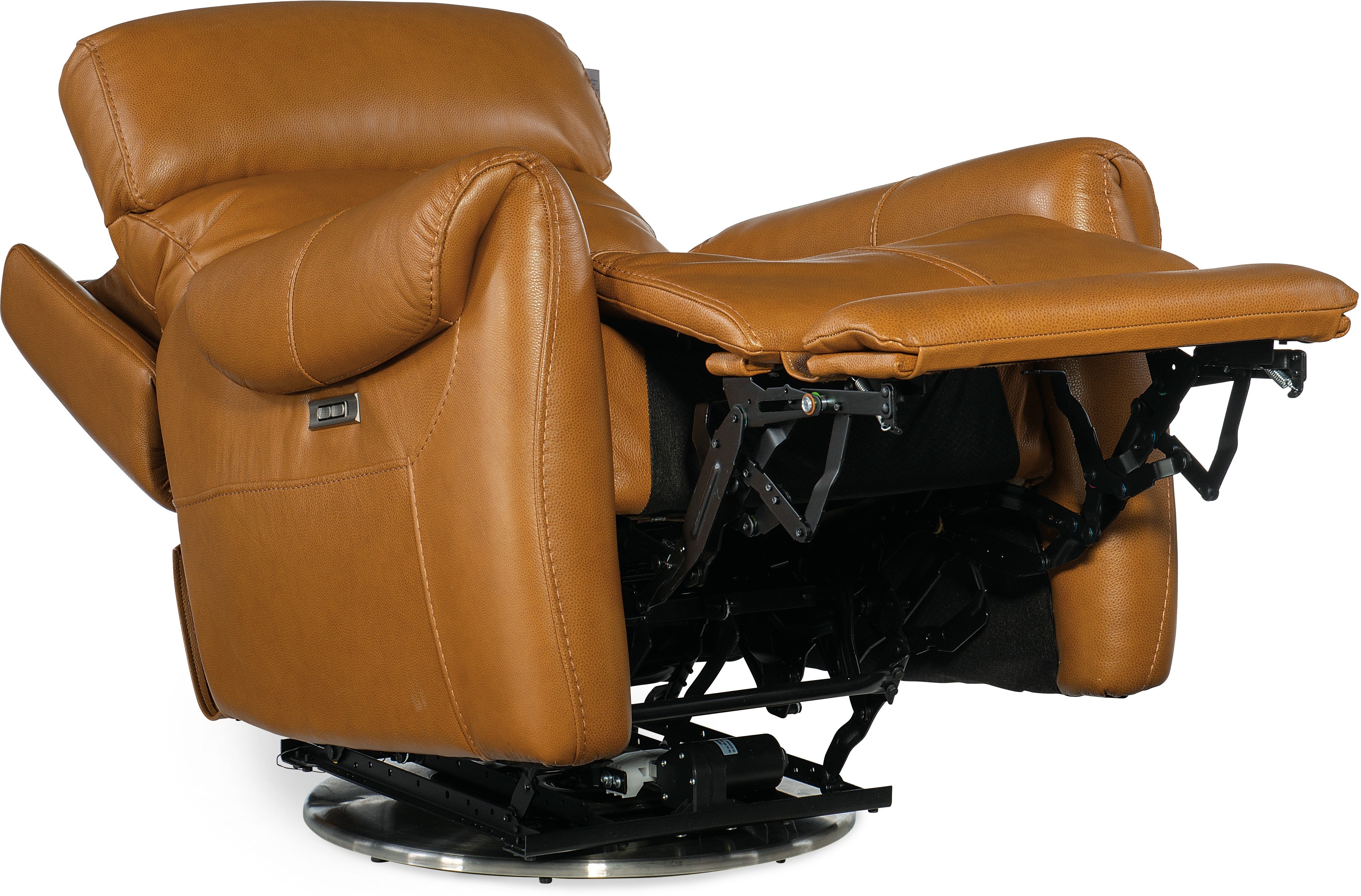 Hooker Furniture Living Room Sterling Swivel Power Recliner with Power Headrest