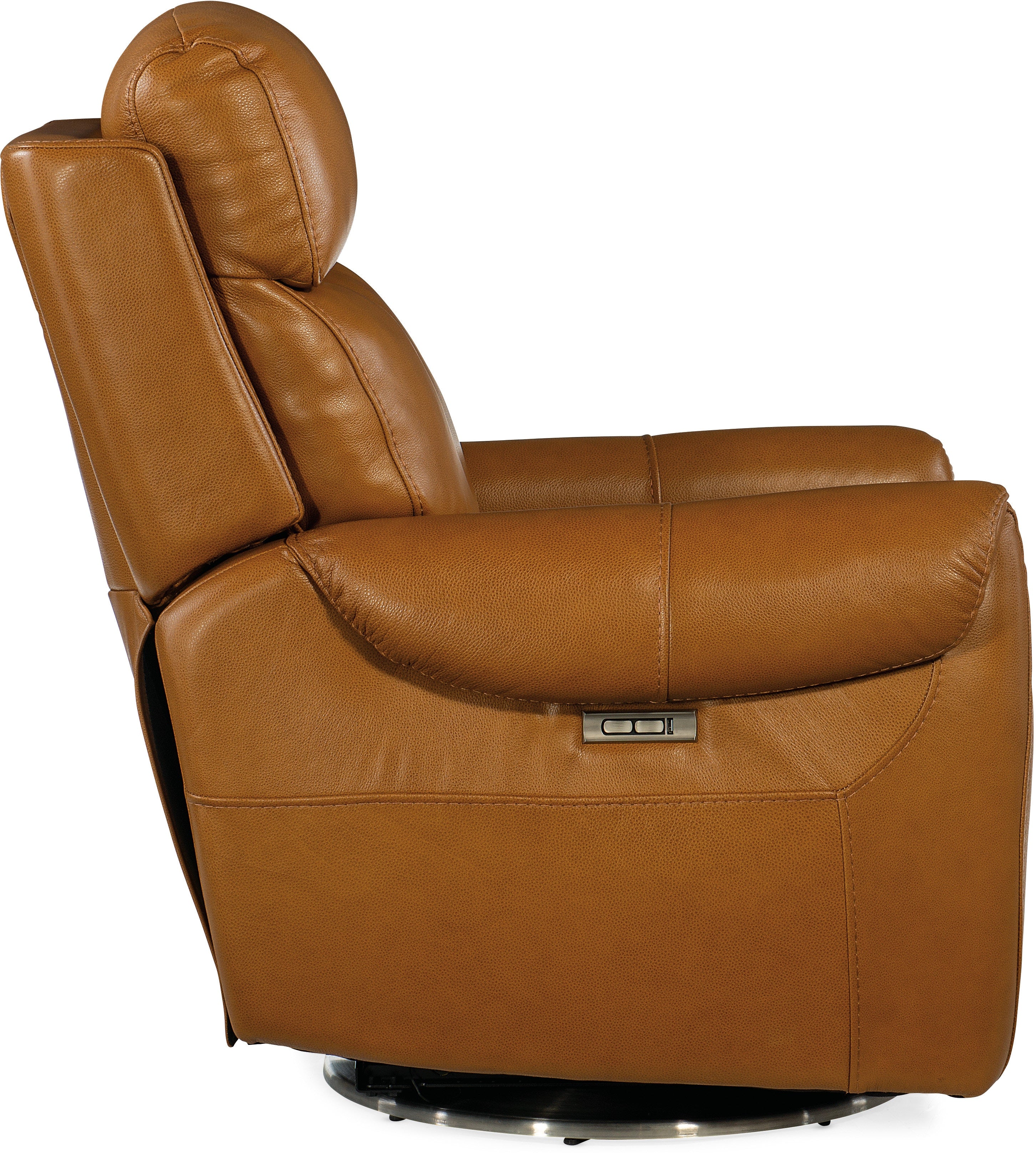 Hooker Furniture Living Room Sterling Swivel Power Recliner with Power Headrest