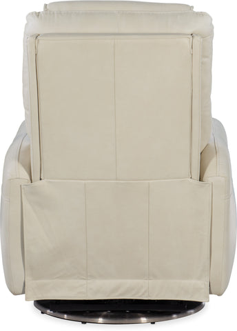 Hooker Furniture Living Room Steffen Swivel Power Recliner with Power Headrest