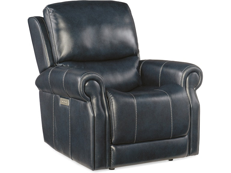 Hooker Furniture Living Room Eisley Power Recliner with Power Headrest and Lumbar
