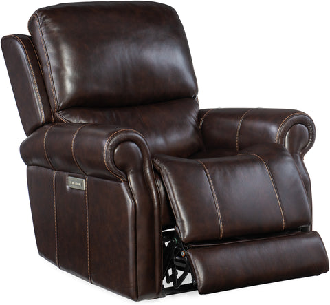 Hooker Furniture Living Room Eisley Power Recliner with Power Headrest and Lumbar