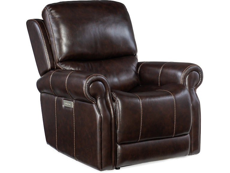 Hooker Furniture Living Room Eisley Power Recliner with Power Headrest and Lumbar