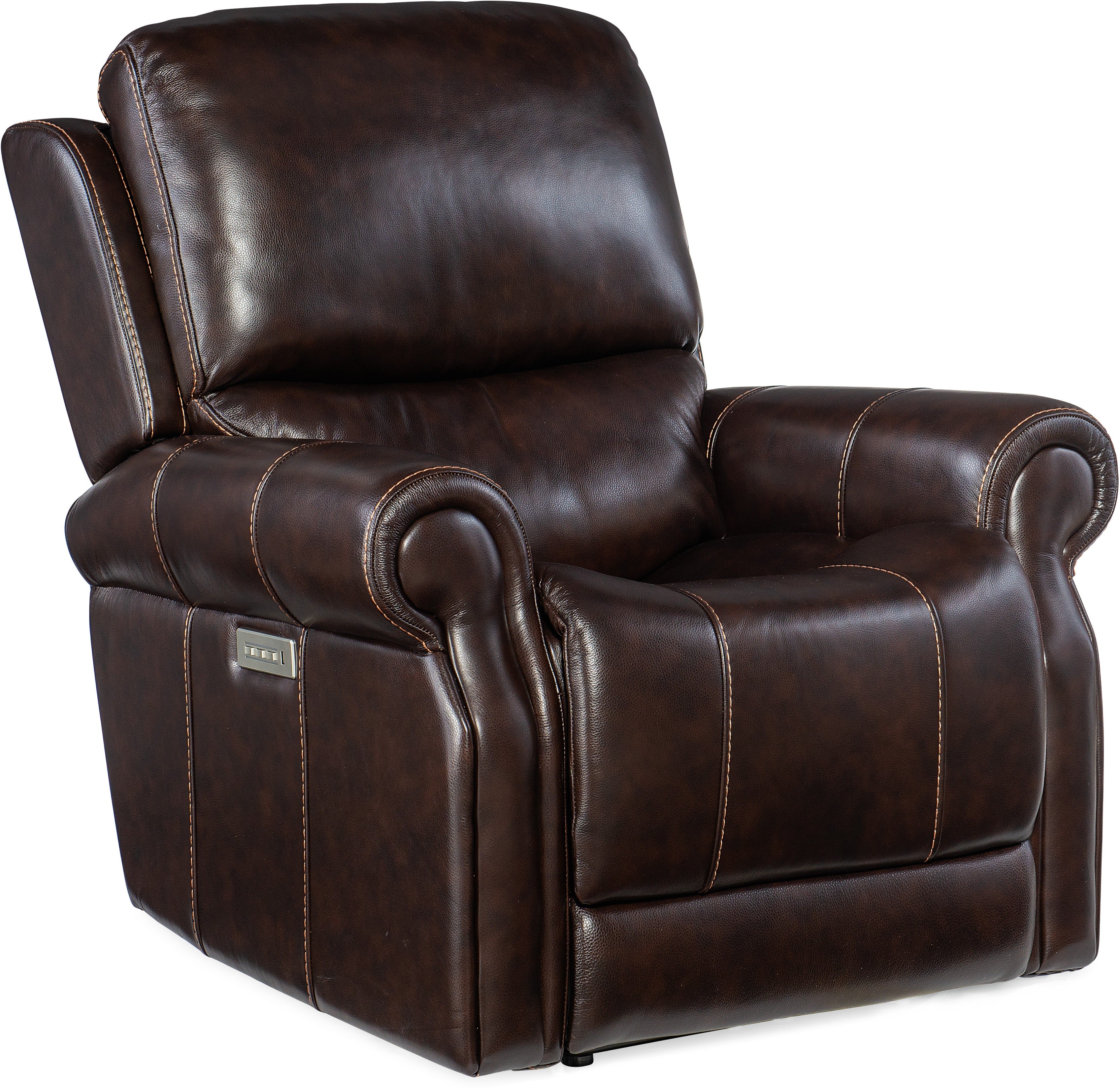 Hooker Furniture Living Room Eisley Power Recliner with Power Headrest and Lumbar