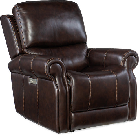 Hooker Furniture Living Room Eisley Power Recliner with Power Headrest and Lumbar