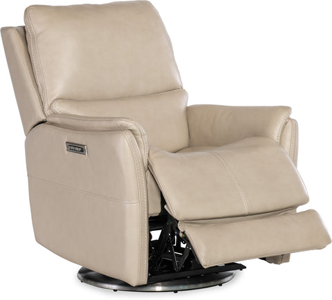 Hooker Furniture Living Room Soiree Zero Gravity Swivel w/PWR Headrest and Lumbar