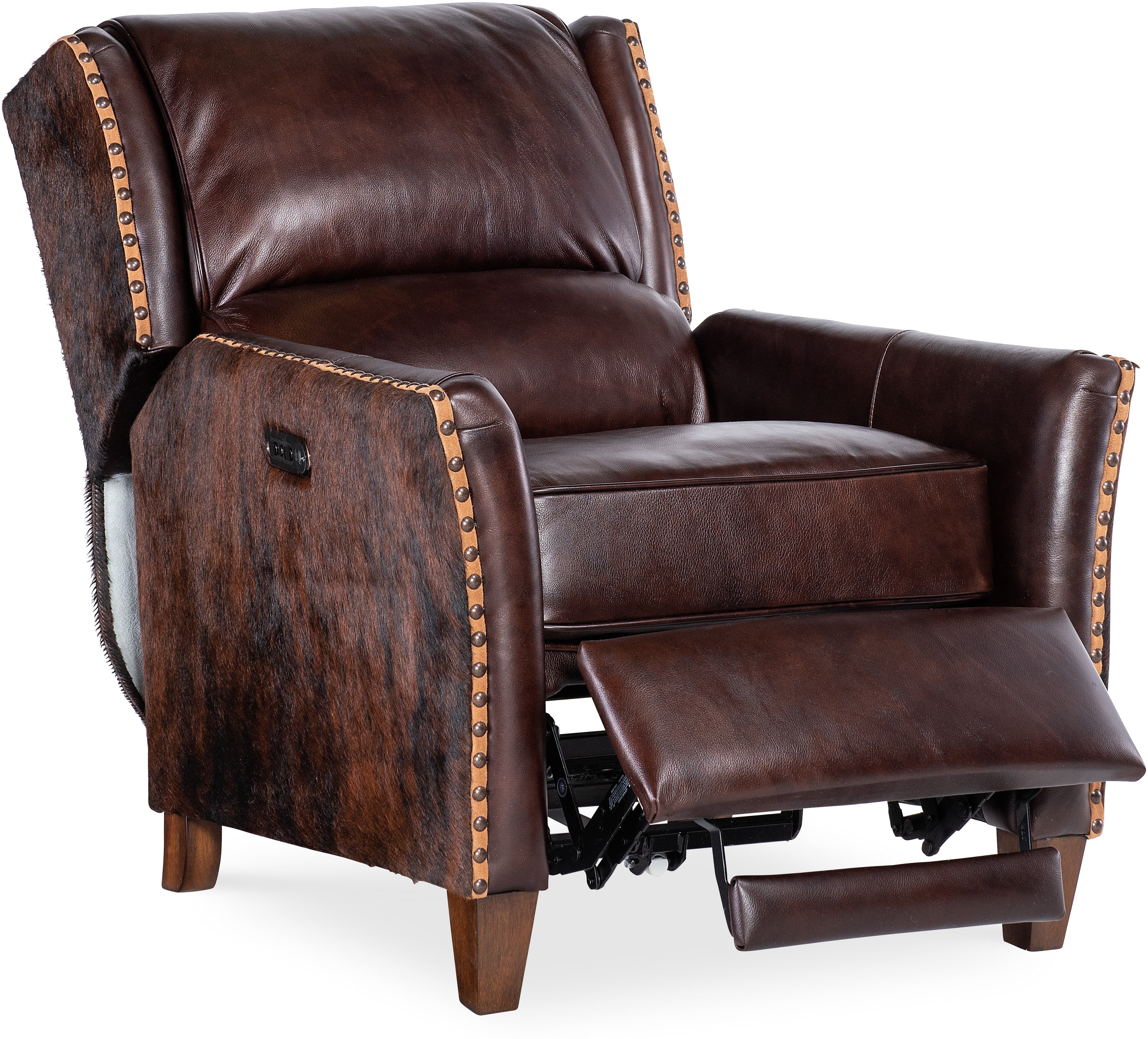 Hooker Furniture Living Room Livingston Power Recliner with Power Headrest