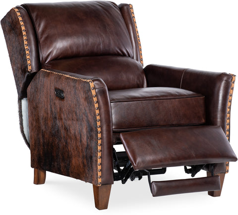 Hooker Furniture Living Room Livingston Power Recliner with Power Headrest