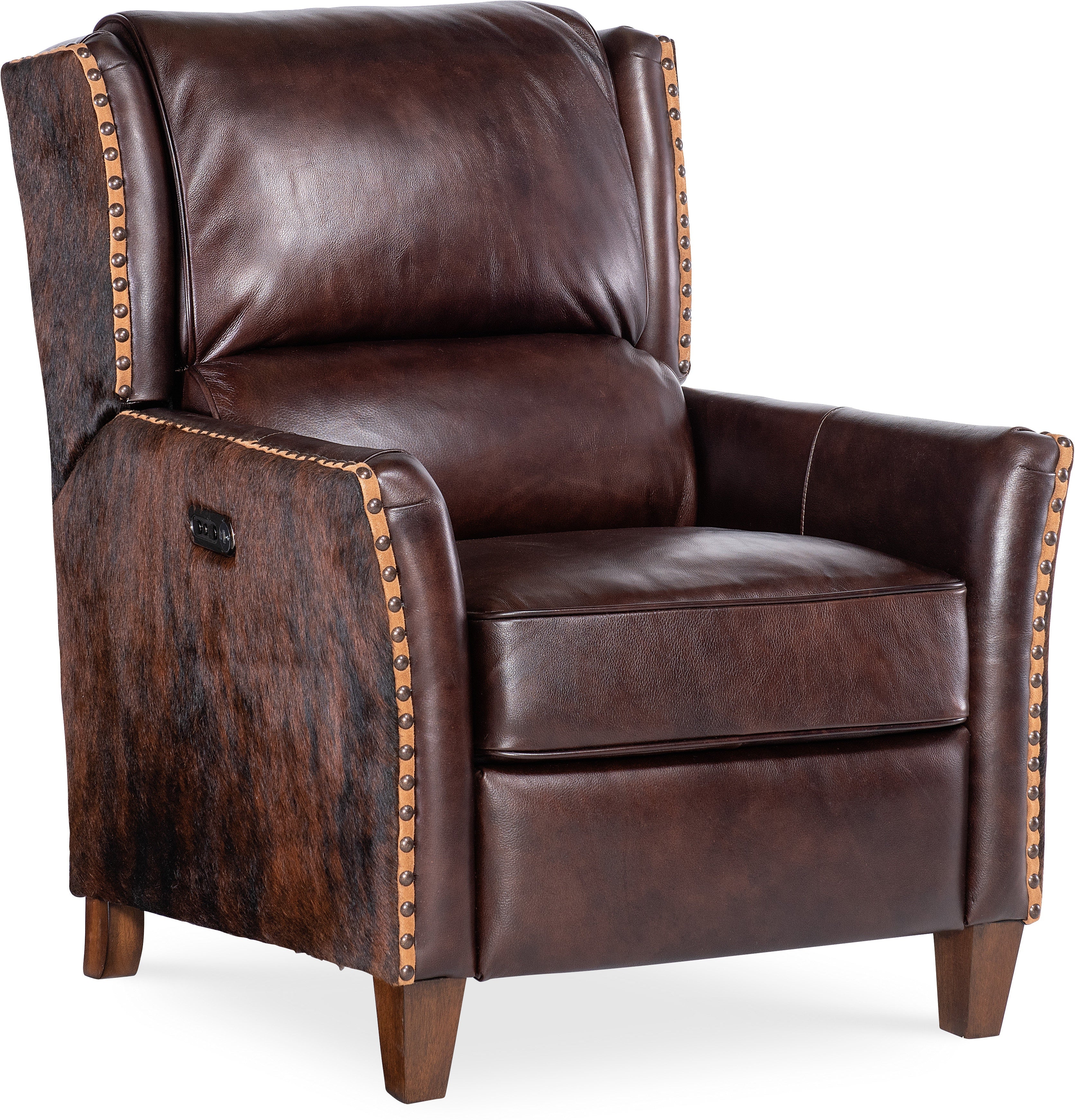 Hooker Furniture Living Room Livingston Power Recliner with Power Headrest