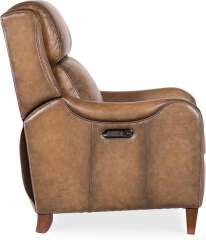 Hooker Furniture Living Room Carrington Power Recliner with Power Headrest