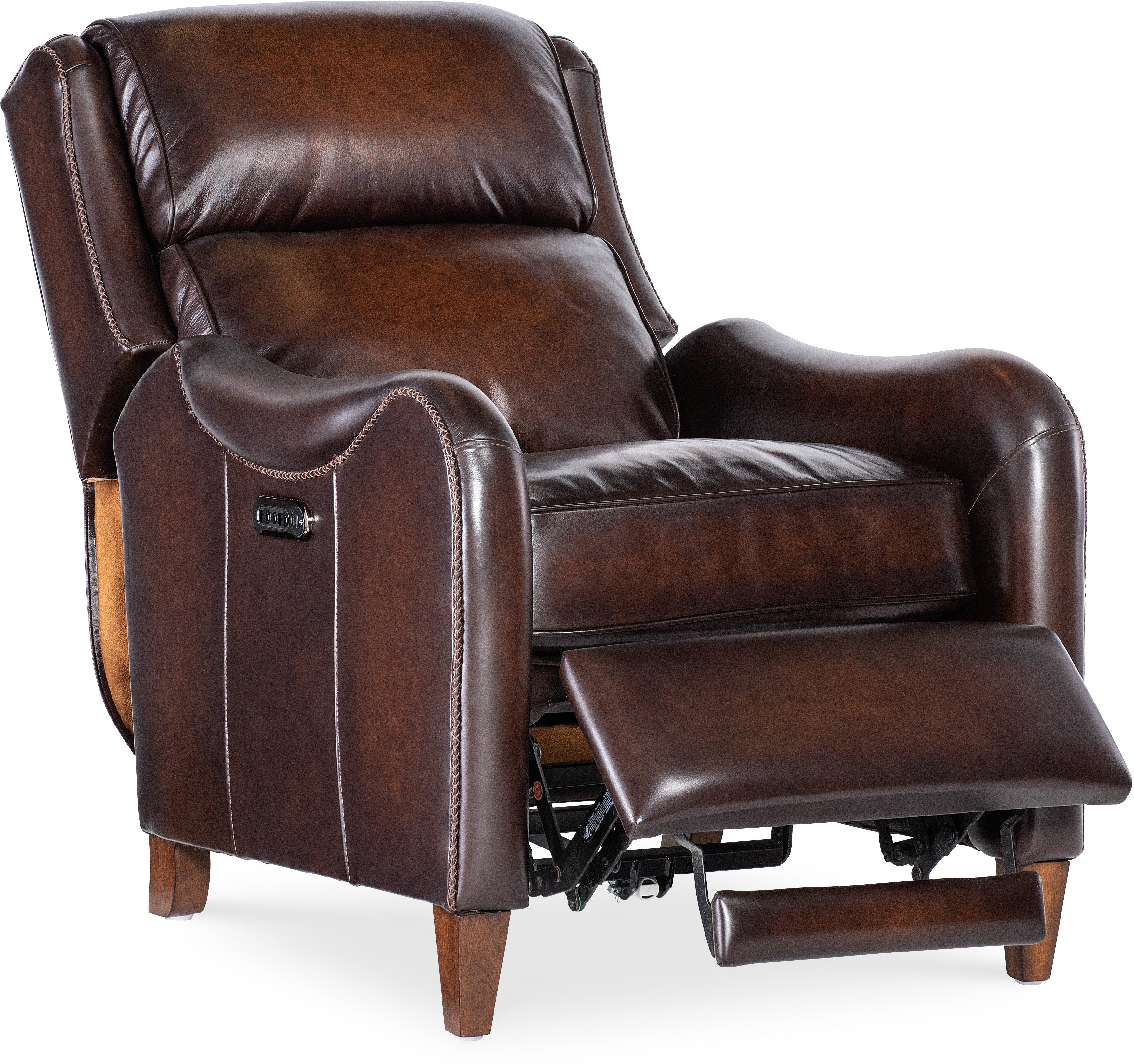 Hooker Furniture Living Room Carrington Power Recliner with Power Headrest