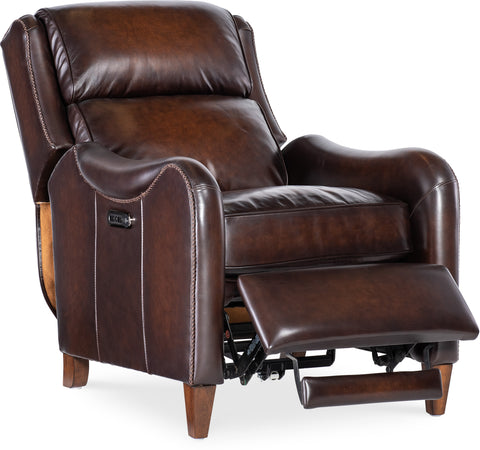 Hooker Furniture Living Room Carrington Power Recliner with Power Headrest