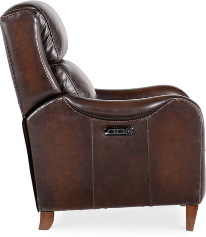 Hooker Furniture Living Room Carrington Power Recliner with Power Headrest