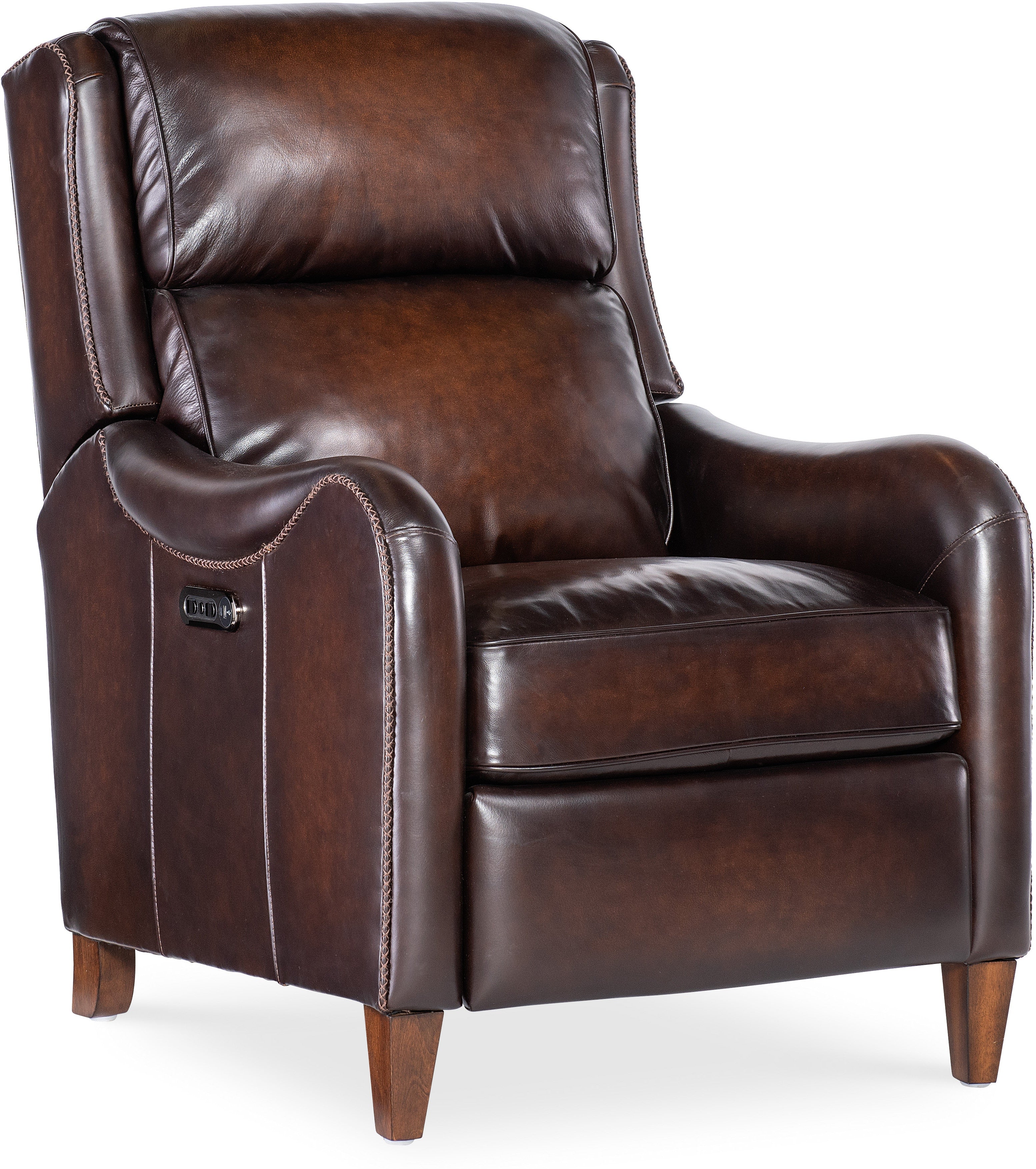 Hooker Furniture Living Room Carrington Power Recliner with Power Headrest