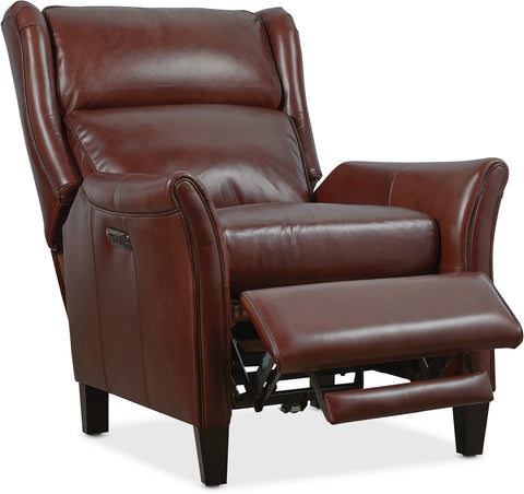 Hooker Furniture Living Room Henley Power Recliner with Power Headrest