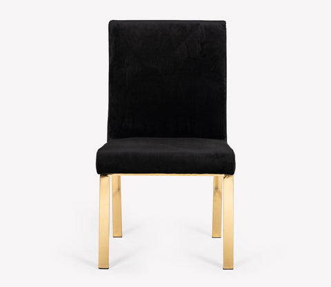 Modrest Reba Modern Black Velvet & Gold Dining Chair (Set of 2) By VIG Furniture