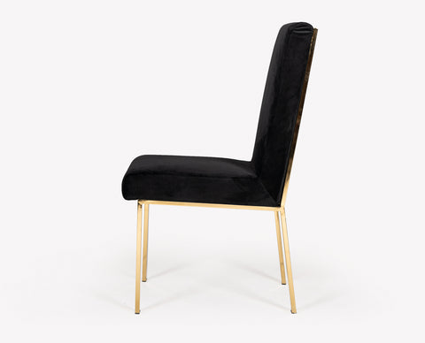 Modrest Reba Modern Black Velvet & Gold Dining Chair (Set of 2) By VIG Furniture