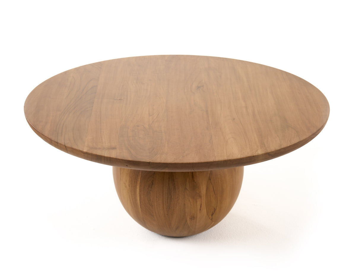 Modrest Refugio Modern Acacia Round Coffee Table Model VGBR-SBA-4755