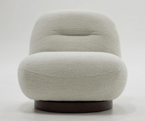 Modrest Renee Modern Cream Fabric Swivel Chair Model VGKK-KFA1157-C-CH