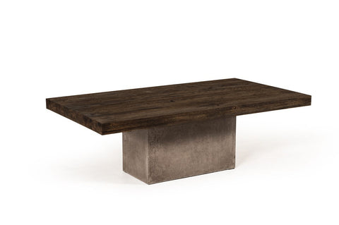 Modrest Renzo Modern Oak & Concrete Coffee Table Model VGGR649245