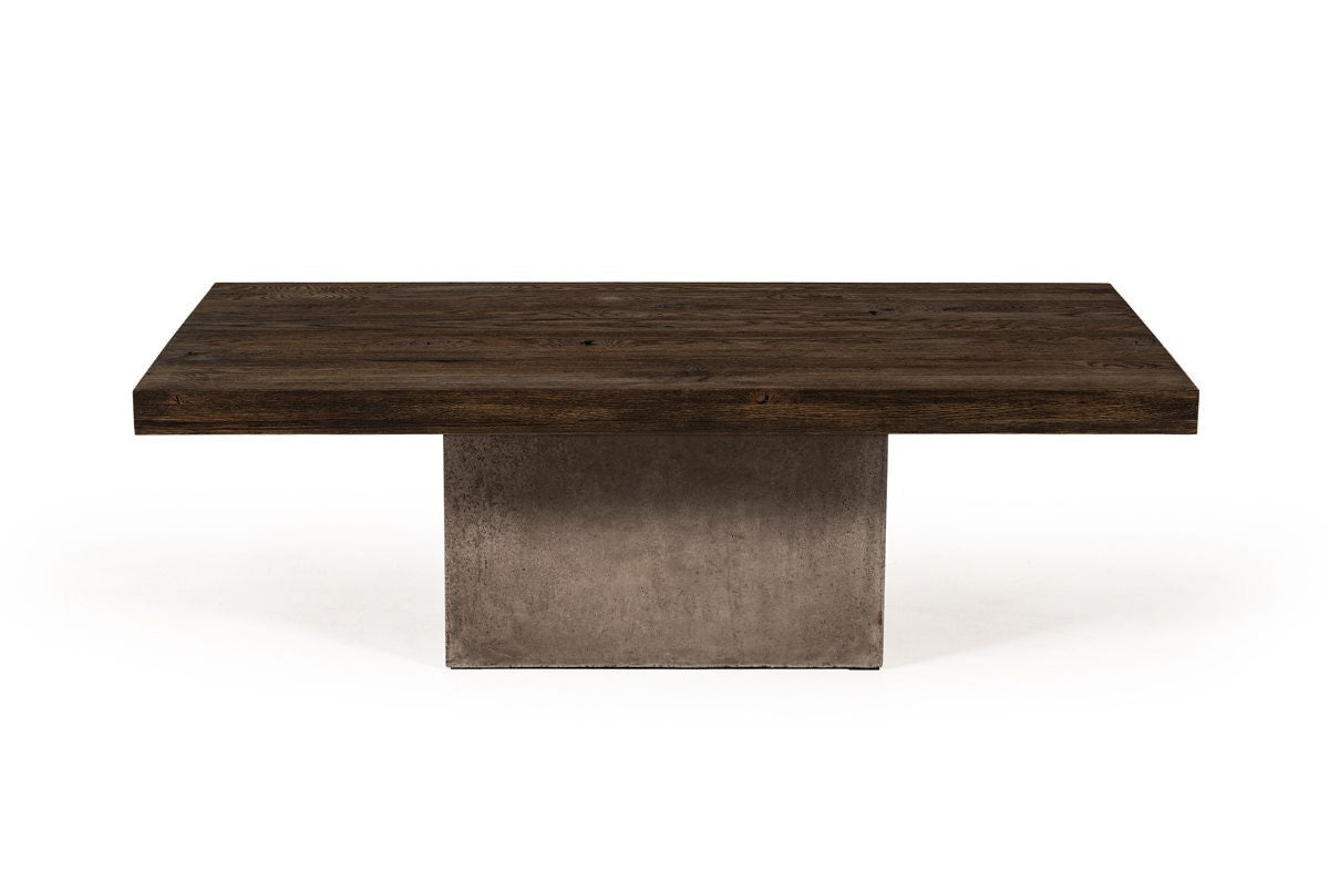 Modrest Renzo Modern Oak & Concrete Coffee Table Model VGGR649245