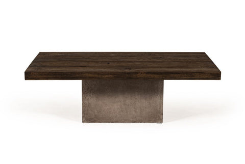 Modrest Renzo Modern Oak & Concrete Coffee Table Model VGGR649245
