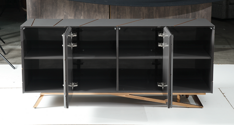 Modrest Katzu Modern Grey And Rose Gold Buffet Model VGVC-G2127-GRY