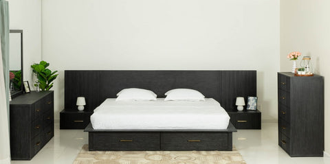 Modrest Manchester Contemporary Platform Dark Grey Queen Bed Model VGWD-HLF2-BED-Q