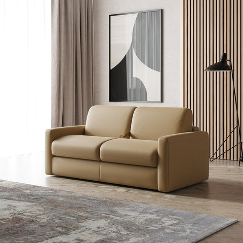 Lamod Italia Revers Italian Modern Desert Leather Full Sofabed Model VGDTREVERS-140-DESERTO