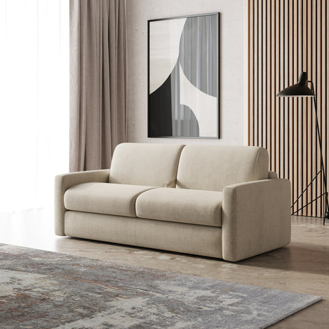 Lamod Italia Revers Italian Modern Sand Fabric Queen Sofa Bed Model VGDTREVERS-160-SAND