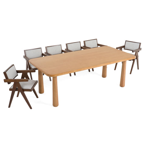 Modrest Rhea Modern 87" Natural Acacia Rectangular Dining Table Model VGWDMAR-DT2.2-NAT