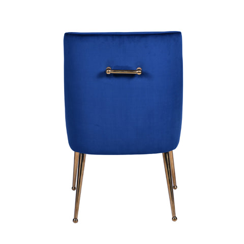 Modrest Castana Modern Blue Velvet & Gold Dining Chair (Set of 2) By VIG Furniture