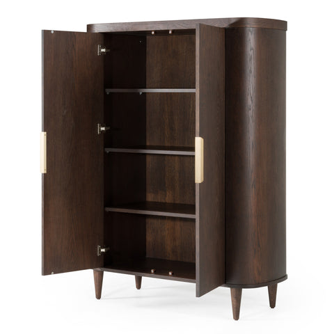 Modrest Richmond Modern Brown Rounded Tall Buffet Model VGME-RICHMOND-BROWN-TB